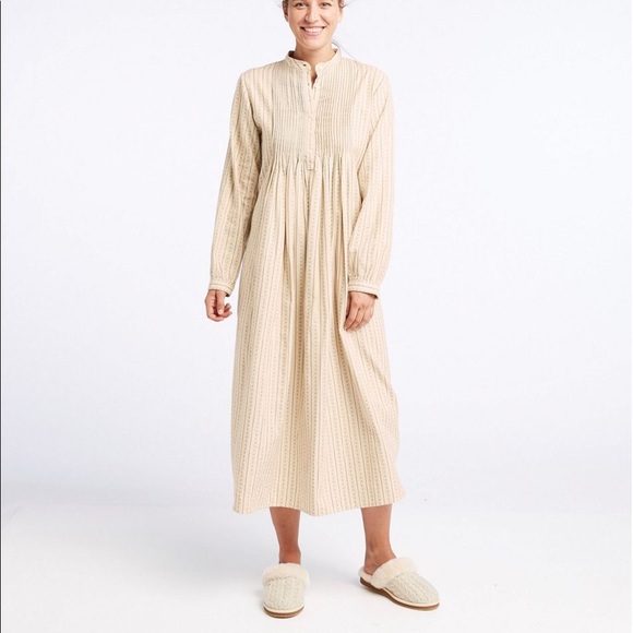 Vintage Ll Bean Flannel Nightgown Gown 